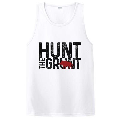 Boar Hog Pig Hunting Hunt The Grunt Funny Hog Hunter PosiCharge Competitor Tank