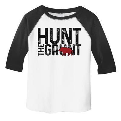 Boar Hog Pig Hunting Hunt The Grunt Funny Hog Hunter Toddler Fine Jersey T-Shirt