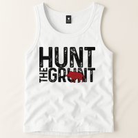 Boar Hog Pig Hunting Hunt The Grunt Funny Hog Hunter Tank Top