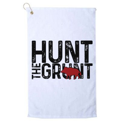 Boar Hog Pig Hunting Hunt The Grunt Funny Hog Hunter Golf Towel