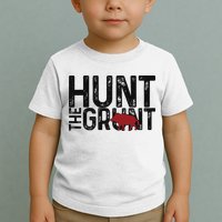 Boar Hog Pig Hunting Hunt The Grunt Funny Hog Hunter Toddler T-Shirt