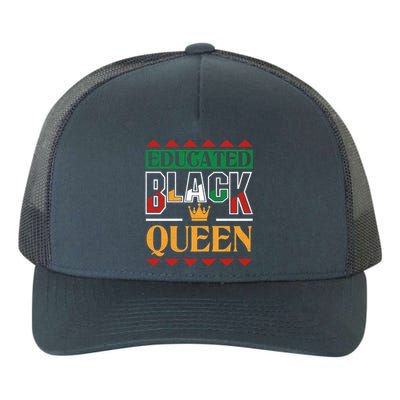 Black History Pride Educated Black Queen Meaningful Gift Yupoong Adult 5-Panel Trucker Hat