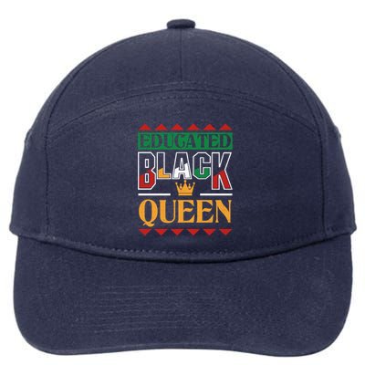 Black History Pride Educated Black Queen Meaningful Gift 7-Panel Snapback Hat