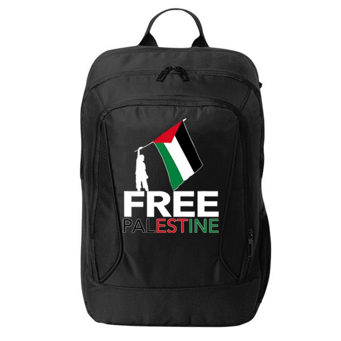 Boy Hold Palestine Flag I Love Free Palestine Gaza City Backpack