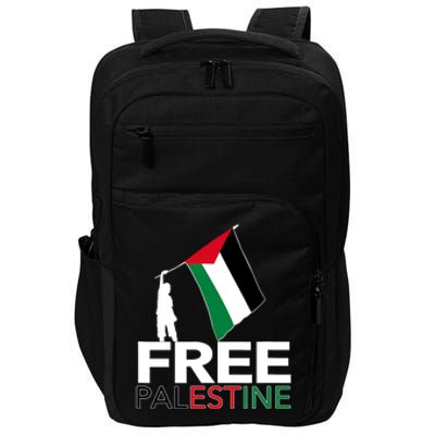 Boy Hold Palestine Flag I Love Free Palestine Gaza Impact Tech Backpack