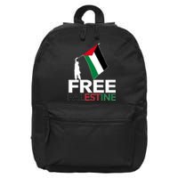 Boy Hold Palestine Flag I Love Free Palestine Gaza 16 in Basic Backpack