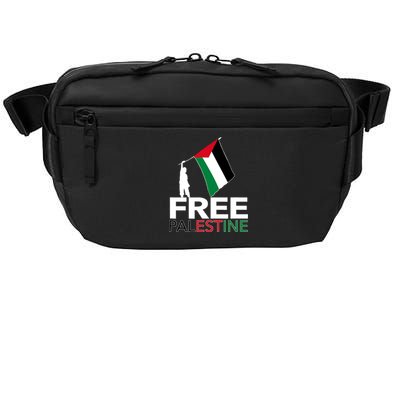 Boy Hold Palestine Flag I Love Free Palestine Gaza Crossbody Pack