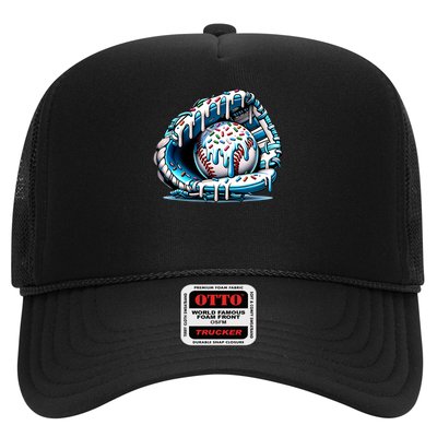 Baseball Home Plate Drip Boys Baseball Bat, Baseball Drip  Trucker Hat
