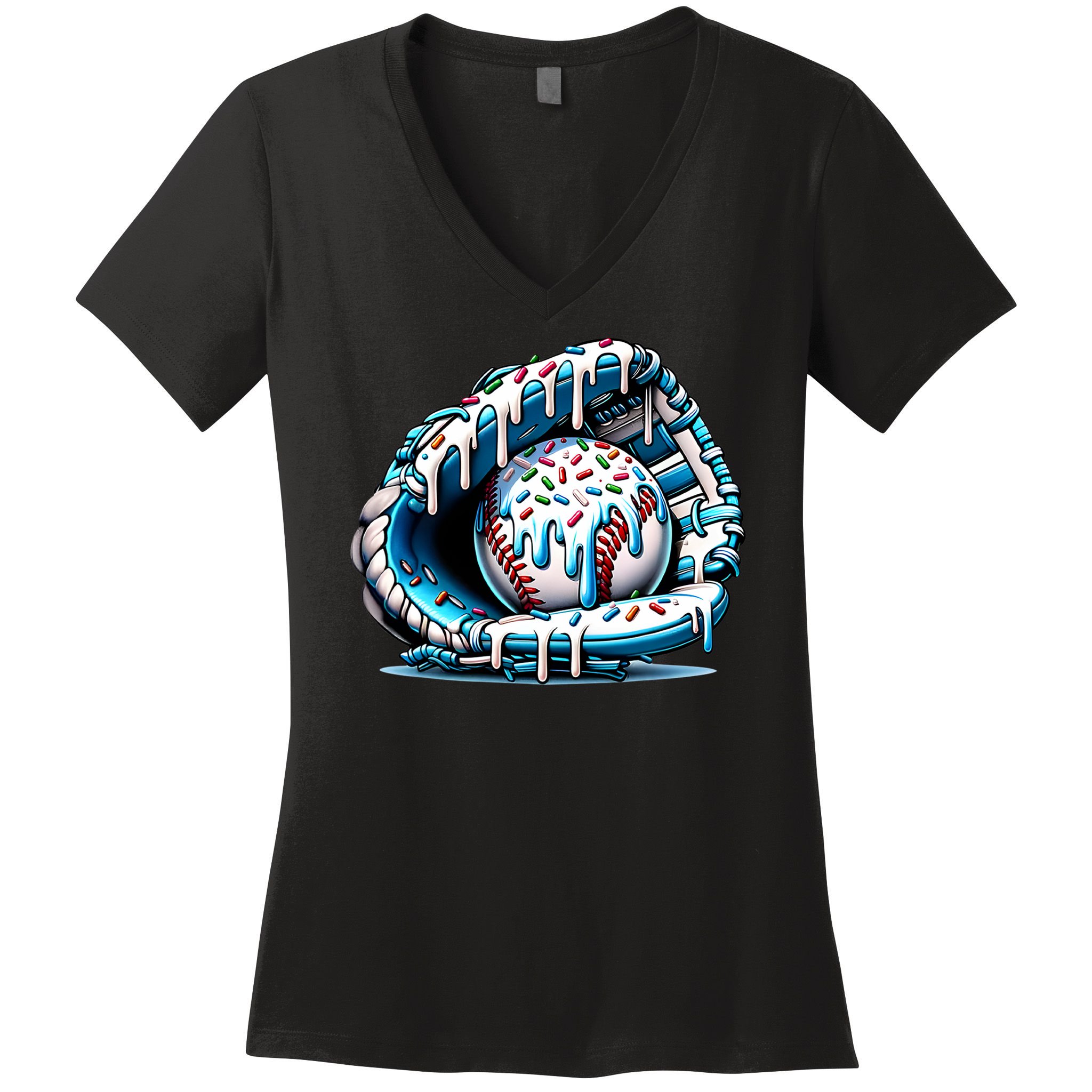 Baseball Home Plate Drip Boys Baseball Bat, Baseball Drip  Women's V-Neck T-Shirt