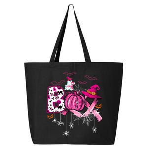 Boo Halloween Pumpkin Pink Ribbon Witch Breast Cancer 25L Jumbo Tote