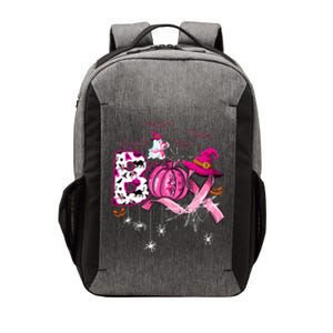 Boo Halloween Pumpkin Pink Ribbon Witch Breast Cancer Vector Backpack