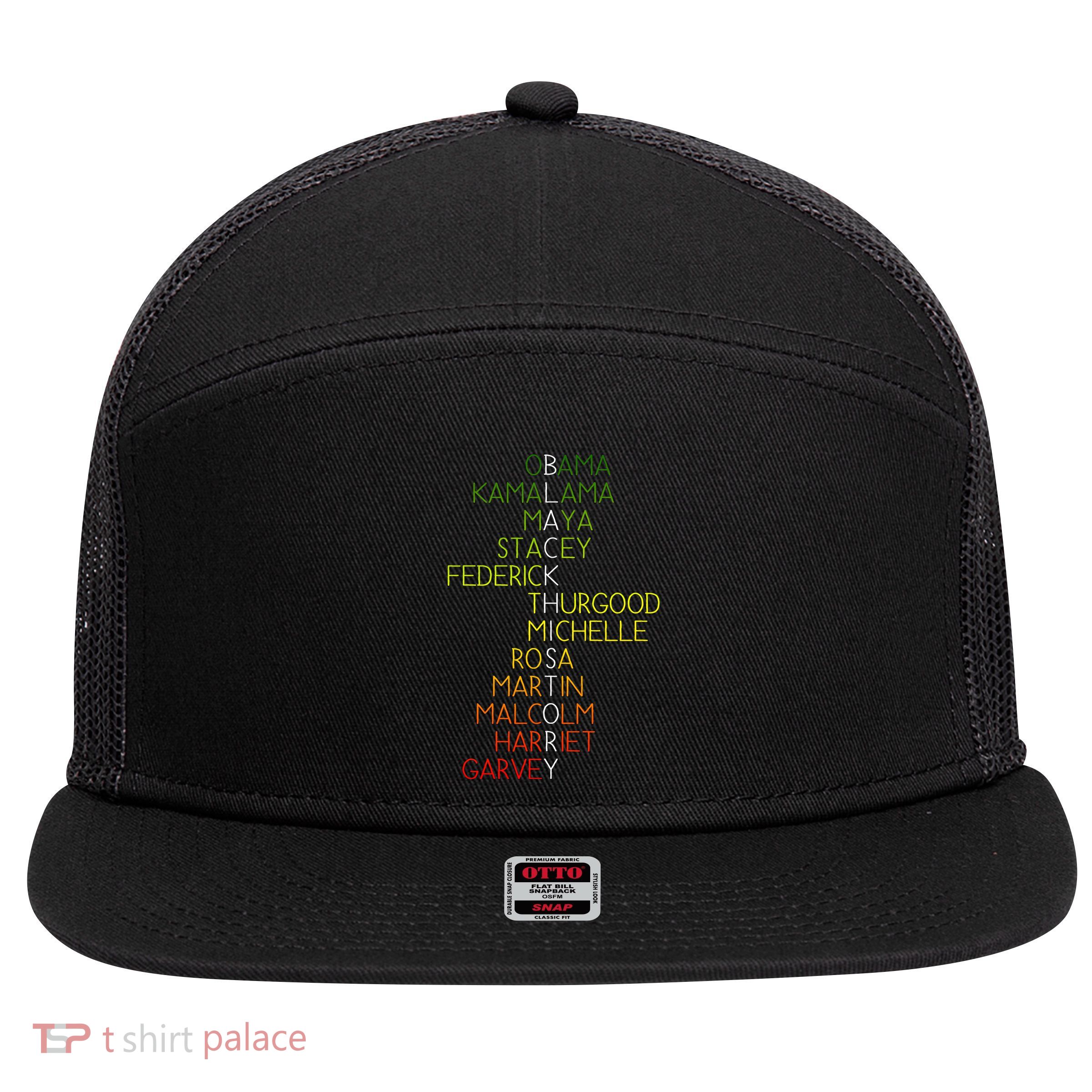 Black History Pride Month 7 Panel Mesh Trucker Snapback Hat