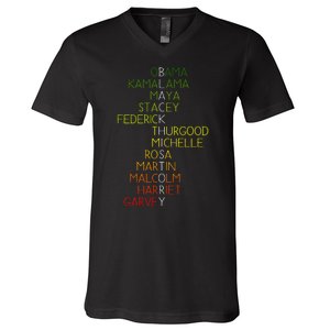 Black History Pride Month V-Neck T-Shirt