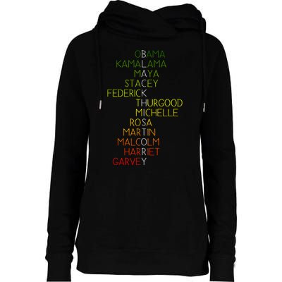 Black History Pride Month Womens Funnel Neck Pullover Hood