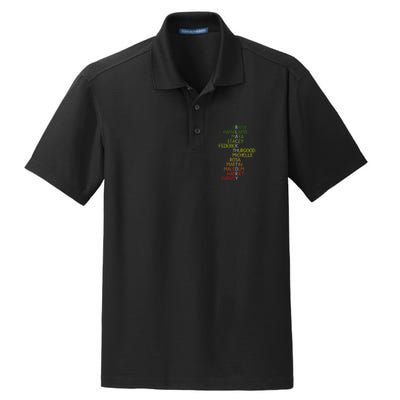 Black History Pride Month Dry Zone Grid Polo