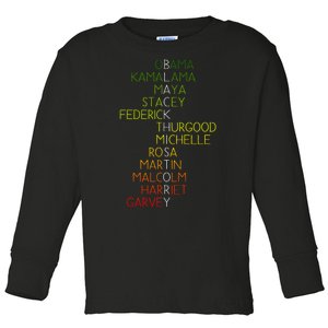 Black History Pride Month Toddler Long Sleeve Shirt