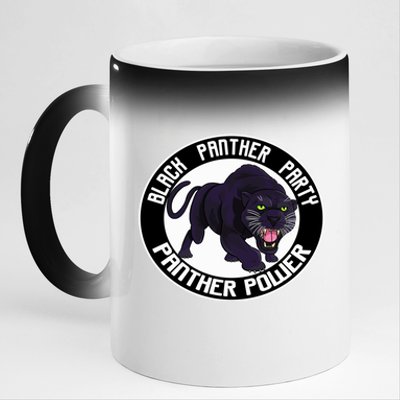 Black History Panther Party Gift 11oz Black Color Changing Mug