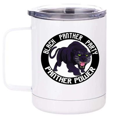 Black History Panther Party Gift 12 oz Stainless Steel Tumbler Cup