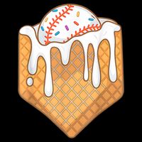 Baseball Home Plate Drip Ice Cream Spinkle Baseball Home Plate Ice Cream Drip Fun Sports Lover T-Shirt