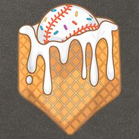Baseball Home Plate Drip Ice Cream Spinkle Baseball Home Plate Ice Cream Drip Fun Sports Lover Cotton Canvas Backpack