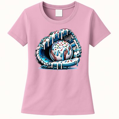 Baseball Home Plate Drip  Womens T-Shirt