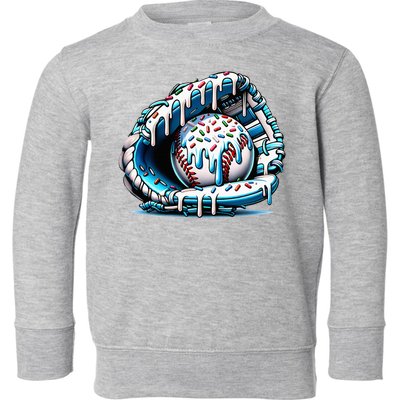 Baseball Home Plate Drip  Toddler Sweatshirt
