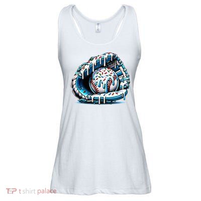 Baseball Home Plate Drip  Ladies Essential Flowy Tank