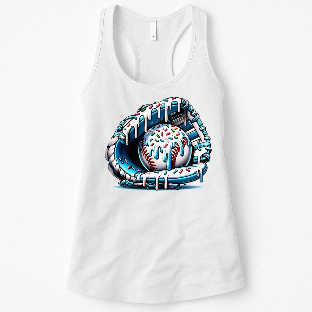 Baseball Home Plate Drip  Womens Tank Top