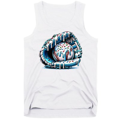 Baseball Home Plate Drip  Tank Top