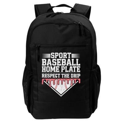 Baseball Home Plate Drip For Respect The Drip Ice Cream Backpack