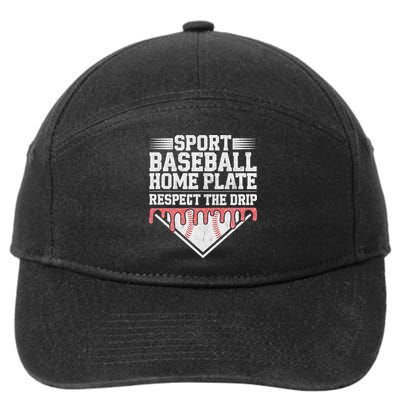 Baseball Home Plate Drip For Respect The Drip Ice Cream 7-Panel Snapback Hat