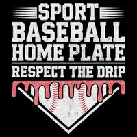 Baseball Home Plate Drip For Respect The Drip Ice Cream Bucket Hat