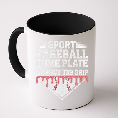 Baseball Home Plate Drip For Respect The Drip Ice Cream Mug