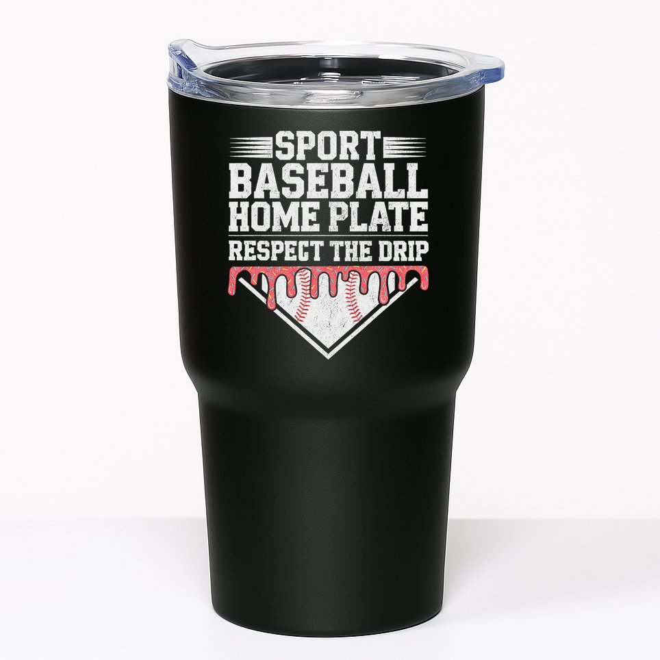 Baseball Home Plate Drip For Respect The Drip Ice Cream Tumbler