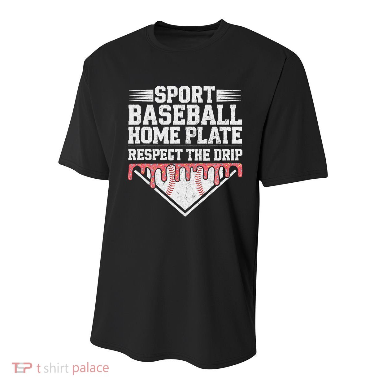Baseball Home Plate Drip For Respect The Drip Ice Cream Youth Performance Sprint T-Shirt