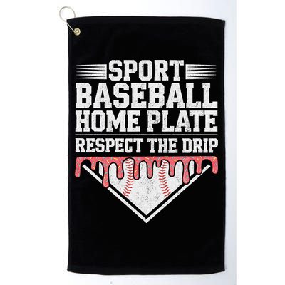 Baseball Home Plate Drip For Respect The Drip Ice Cream Golf Towel