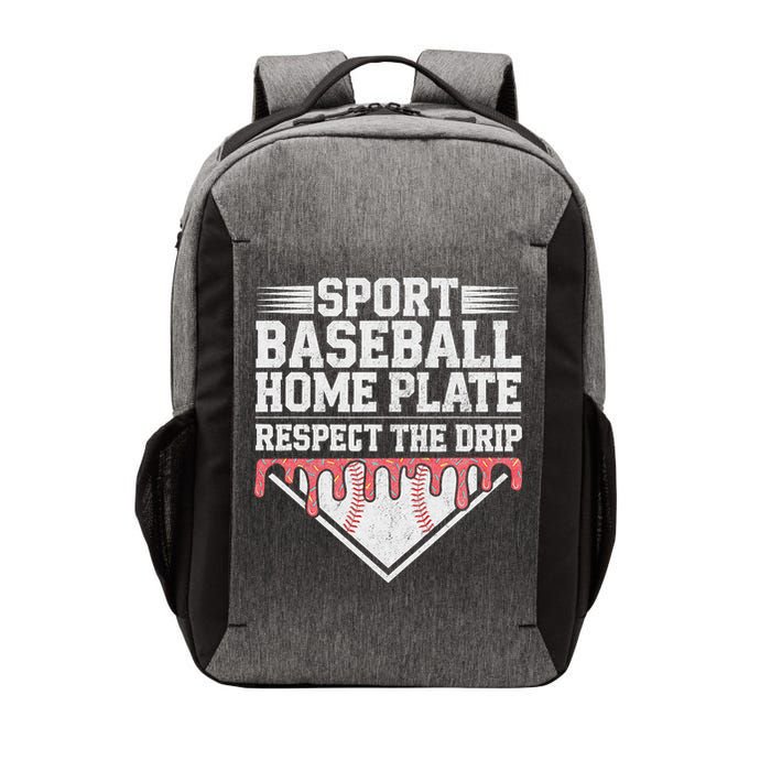 Baseball Home Plate Drip For Respect The Drip Ice Cream Vector Backpack