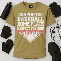Baseball Home Plate Drip For Respect The Drip Ice Cream Cooling Performance Crew T-Shirt