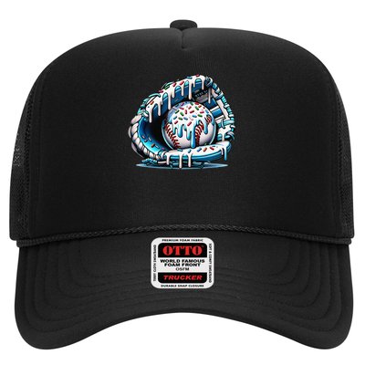 Baseball Home Plate Drip Baseball Bat Baseball Drip Trucker Hat