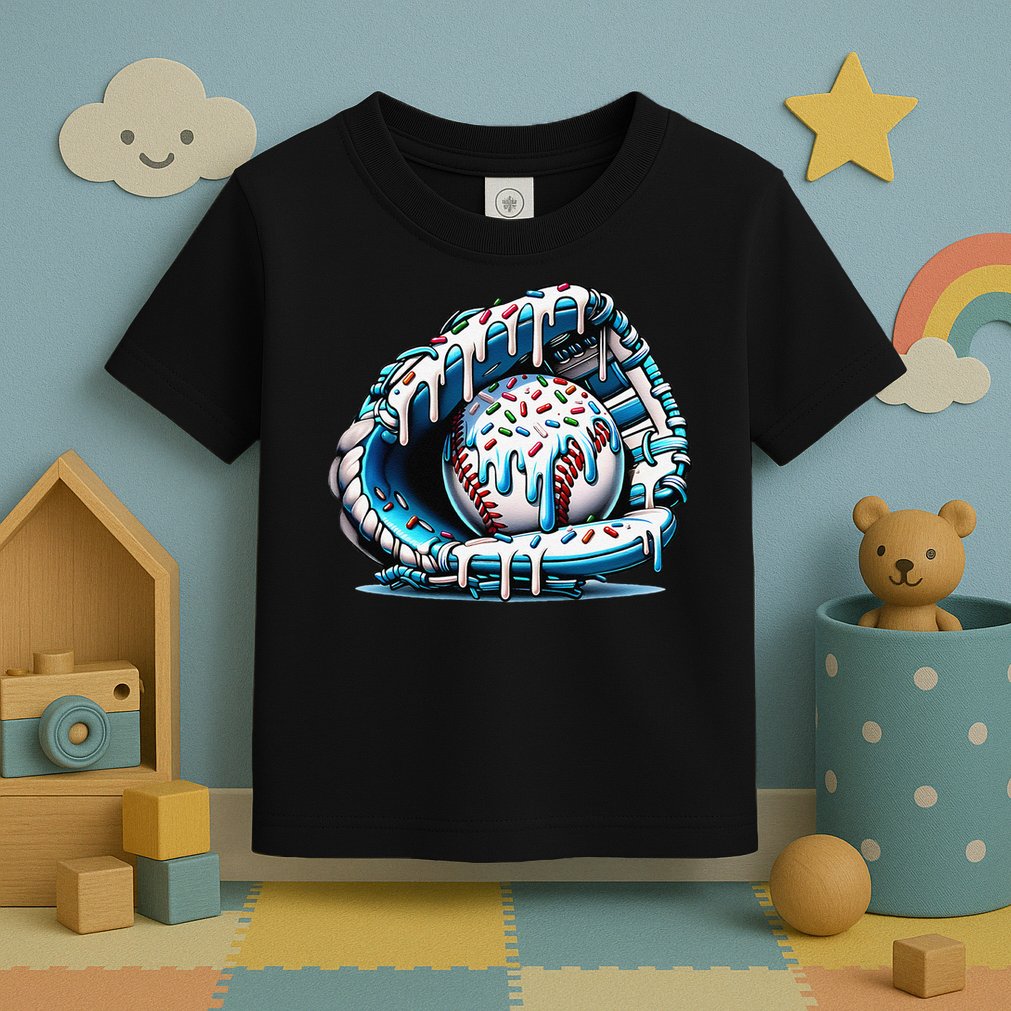 Baseball Home Plate Drip Baseball Bat Baseball Drip Toddler T-Shirt