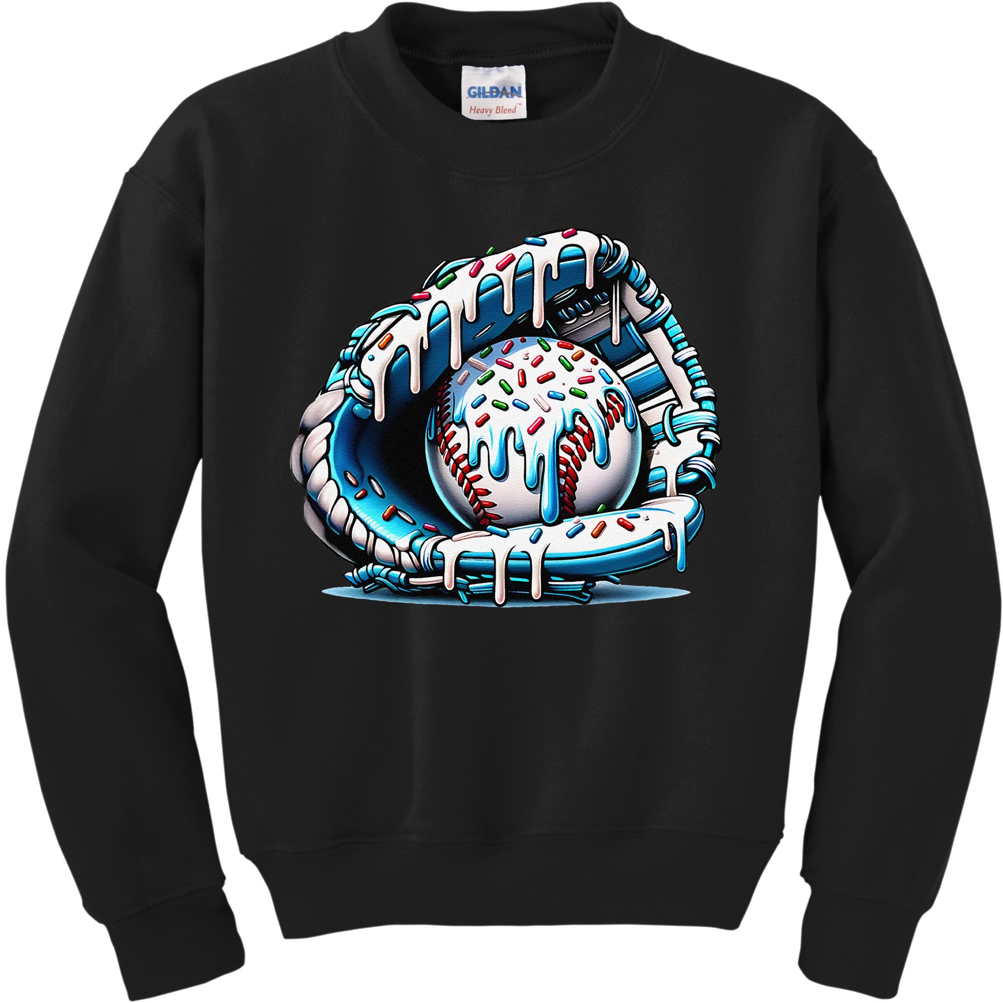 Baseball Home Plate Drip Baseball Bat Baseball Drip Kids Sweatshirt