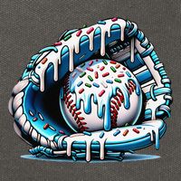 Baseball Home Plate Drip Baseball Bat Baseball Drip Cotton Canvas Backpack