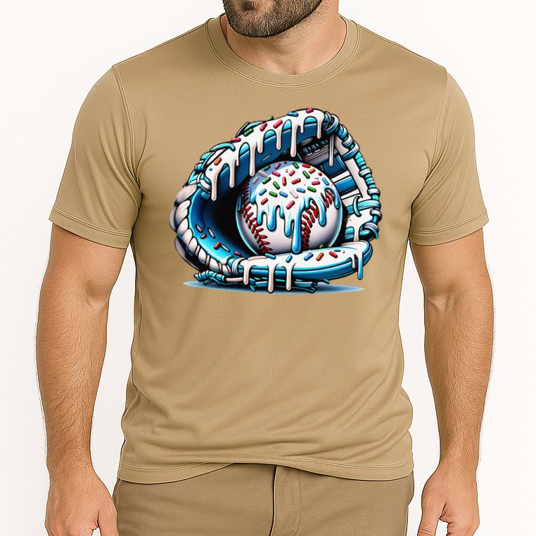 Baseball Home Plate Drip Baseball Bat Baseball Drip Cooling Performance Crew T-Shirt