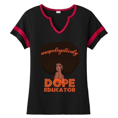 Black History Proud Black Unapologetically Dope Educator Gift Ladies Halftime Notch Neck Tee