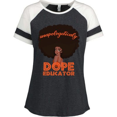 Black History Proud Black Unapologetically Dope Educator Gift Enza Ladies Jersey Colorblock Tee