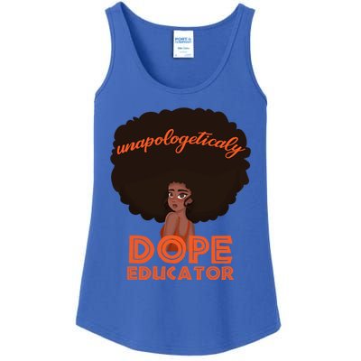 Black History Proud Black Unapologetically Dope Educator Gift Ladies Essential Tank