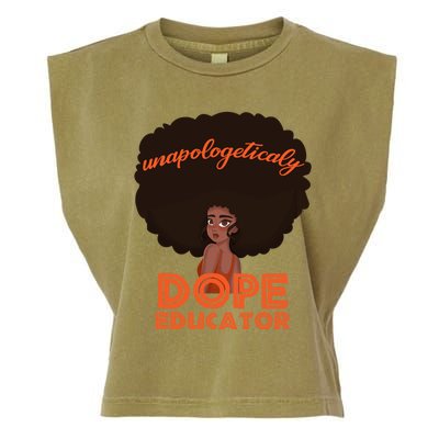 Black History Proud Black Unapologetically Dope Educator Gift Garment-Dyed Women's Muscle Tee