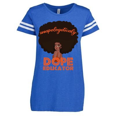 Black History Proud Black Unapologetically Dope Educator Gift Enza Ladies Jersey Football T-Shirt