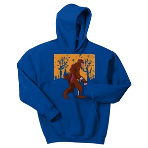 Bigfoot Halloween Pajamas Halloween Bigfoot Costume Gift Cute Kids Hoodie