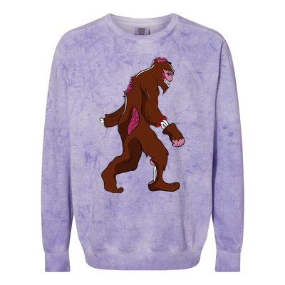 Bigfoot Halloween Pajamas Halloween Bigfoot Costume Gift Funny Colorblast Crewneck Sweatshirt